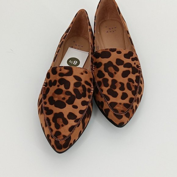 A NEW DAY MICAH LEOPARD POINTY TOE LOAFERS - Picture 4 of 16